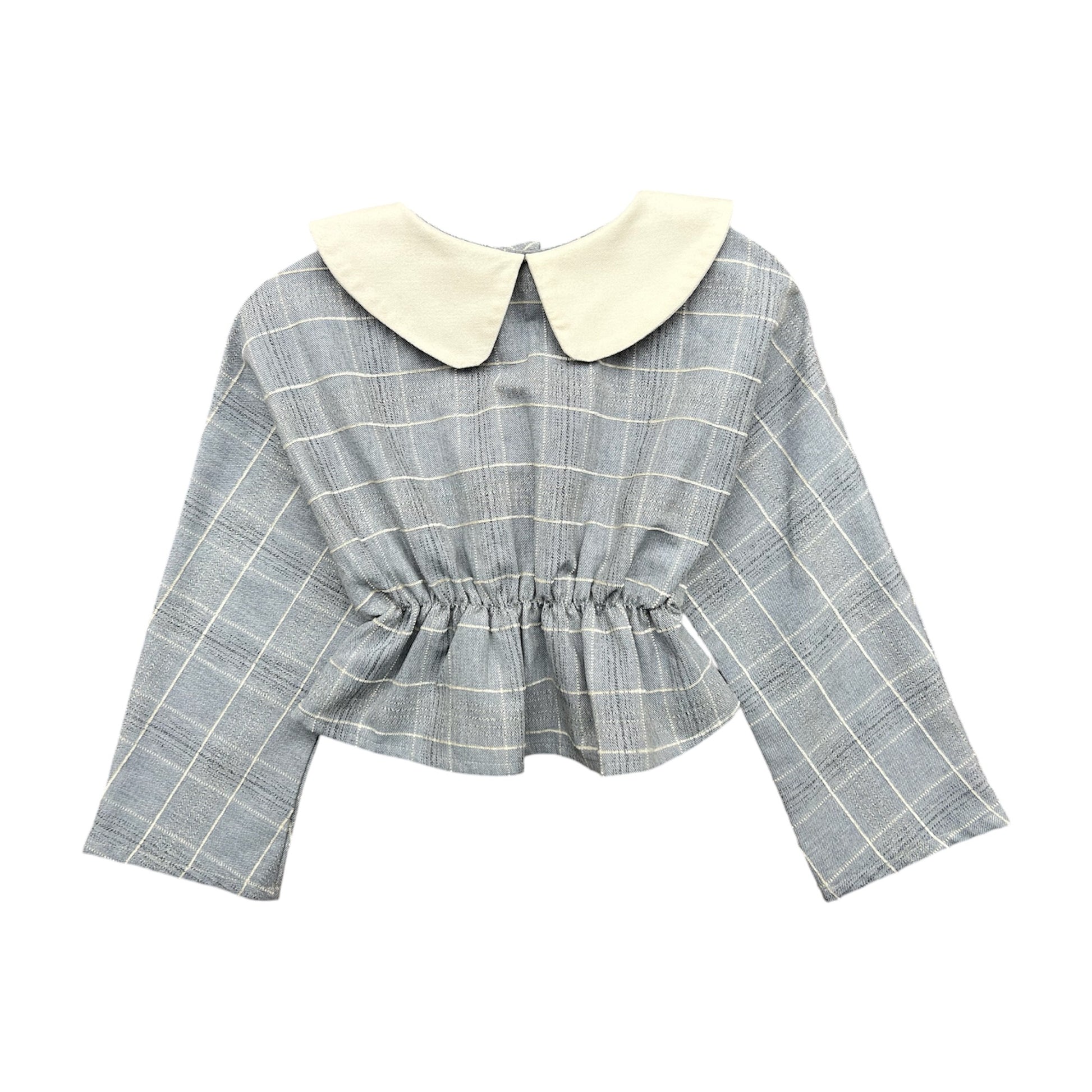 Blusa bambina a quadri giro quadro