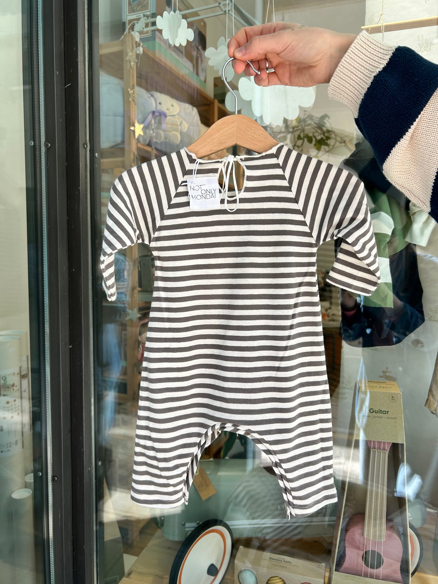 Remi mouse stripe onesie