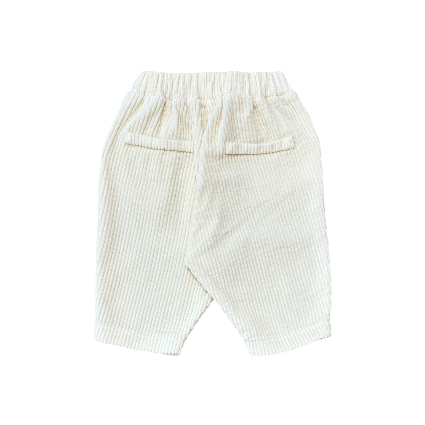 Pantalone baby velluto avorio