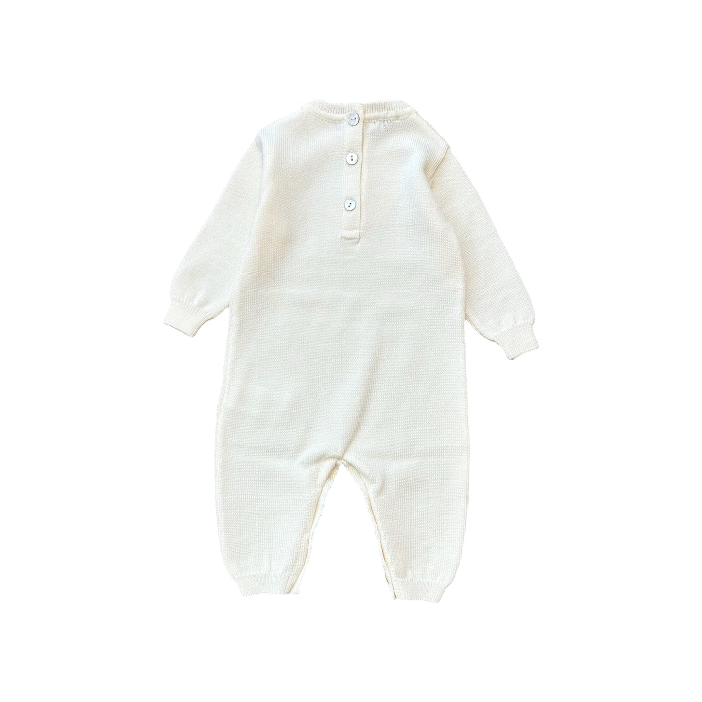 Tutina neonato lana merino panna 