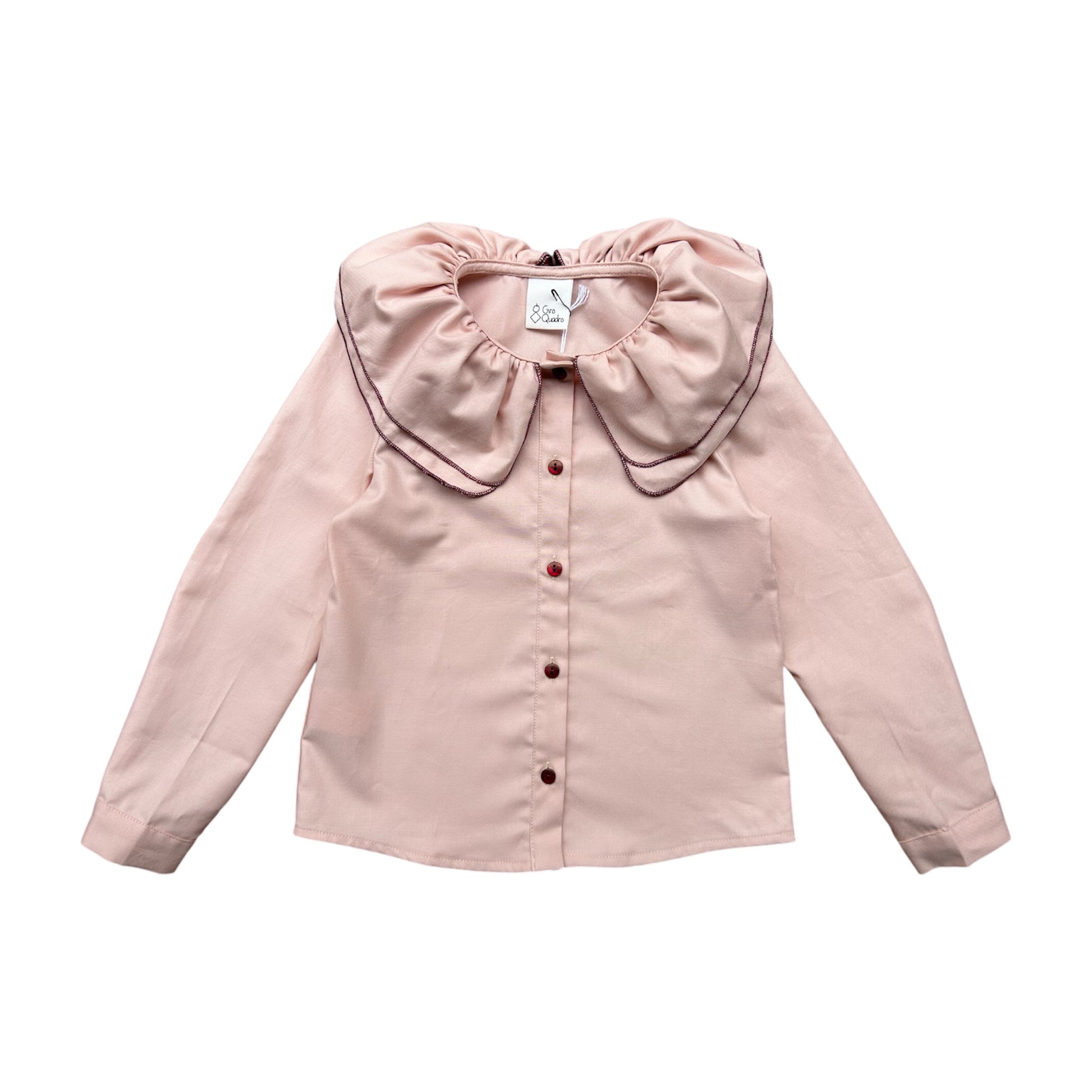 Camicia con colletto rosa bambina giro quando 