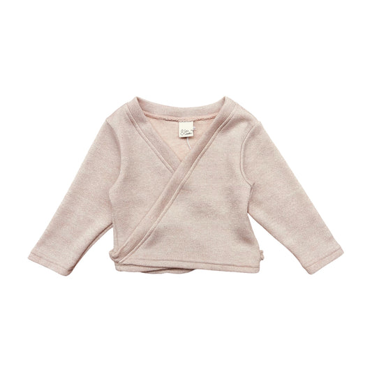 Cardigan scaldacuore rosa bambina giro quadro 