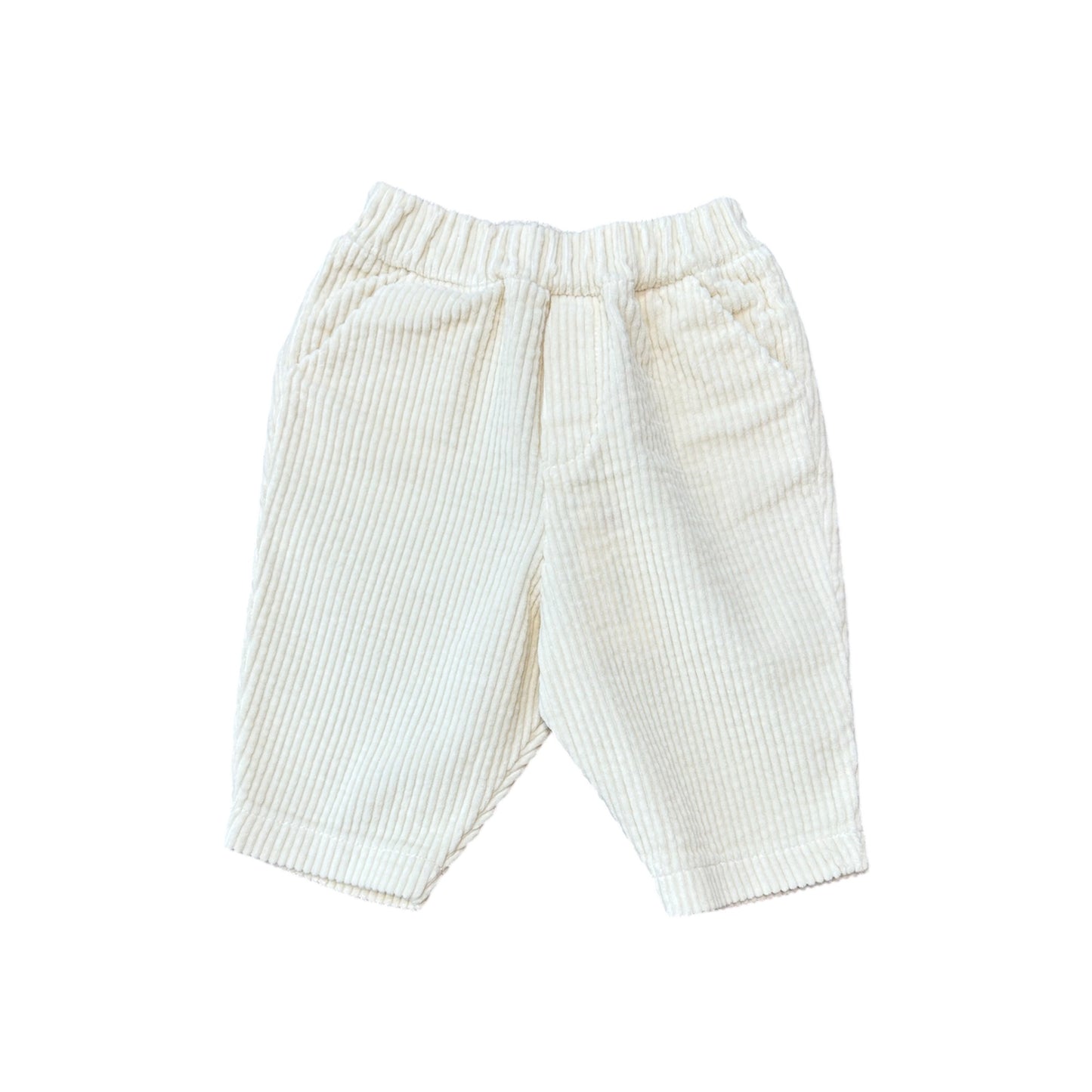 Pantalone baby velluto avorio