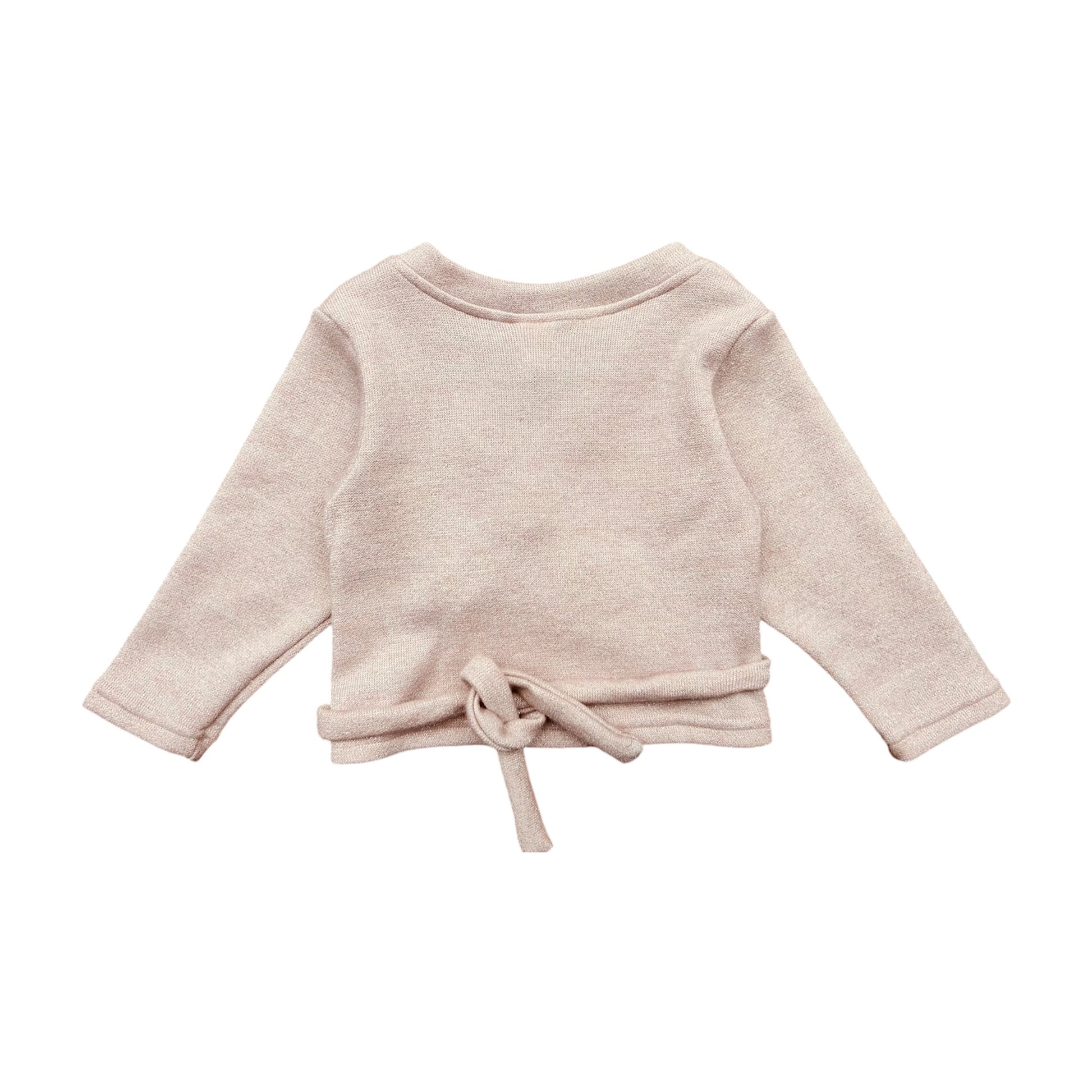 Cardigan scaldacuore rosa bambina giro quadro 