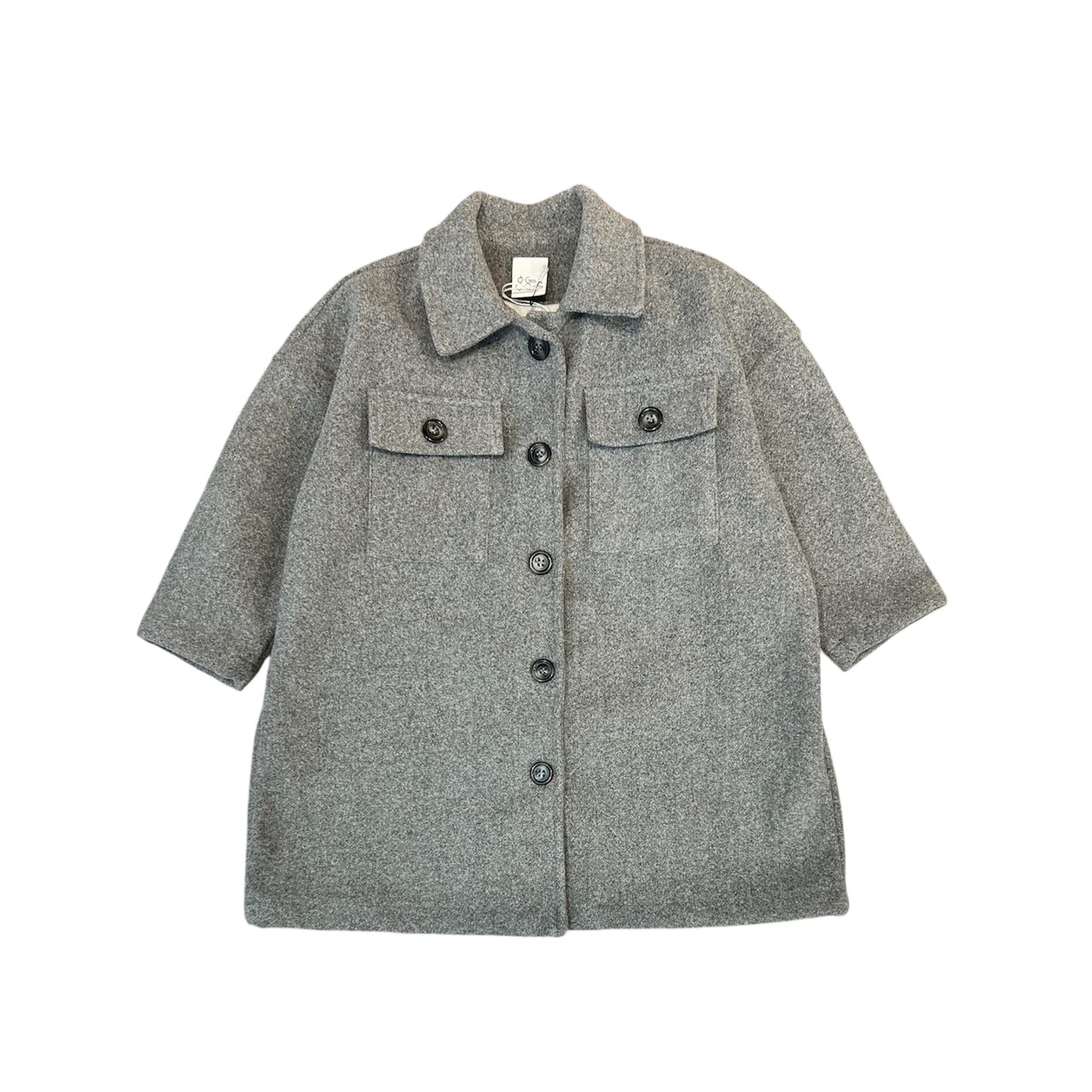 Cappotto grigio bambina giro quadro 