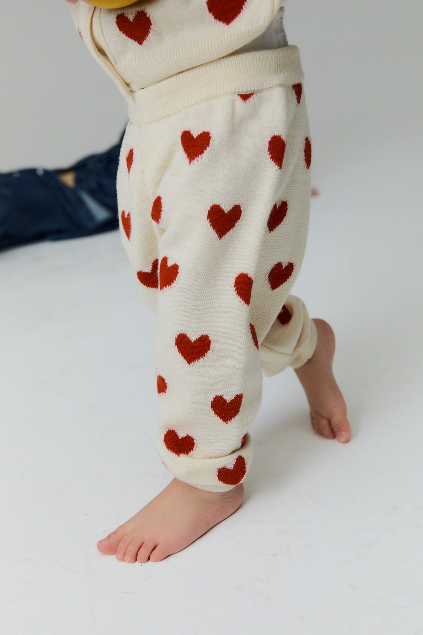 Completo Cardigan e Pantaloni baby Fuji cuori