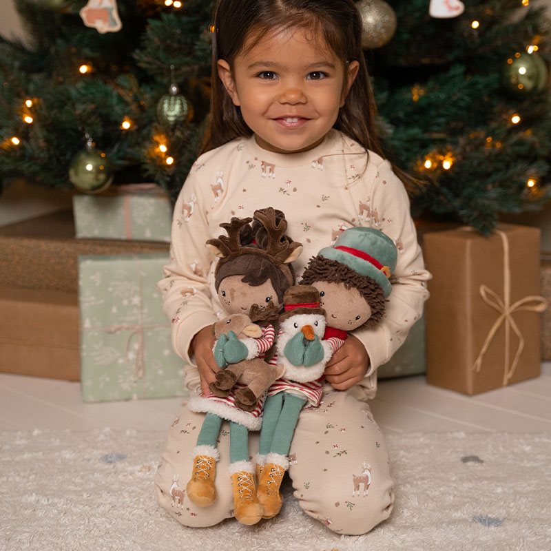 Christmas Jake doll with snowman