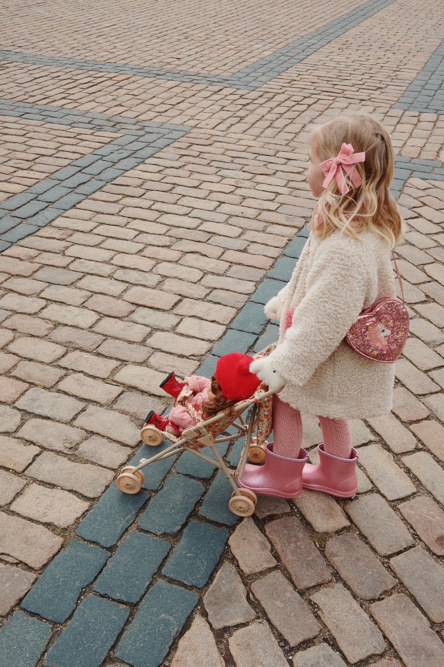 Cappotto teddy Calin, tasche cuori