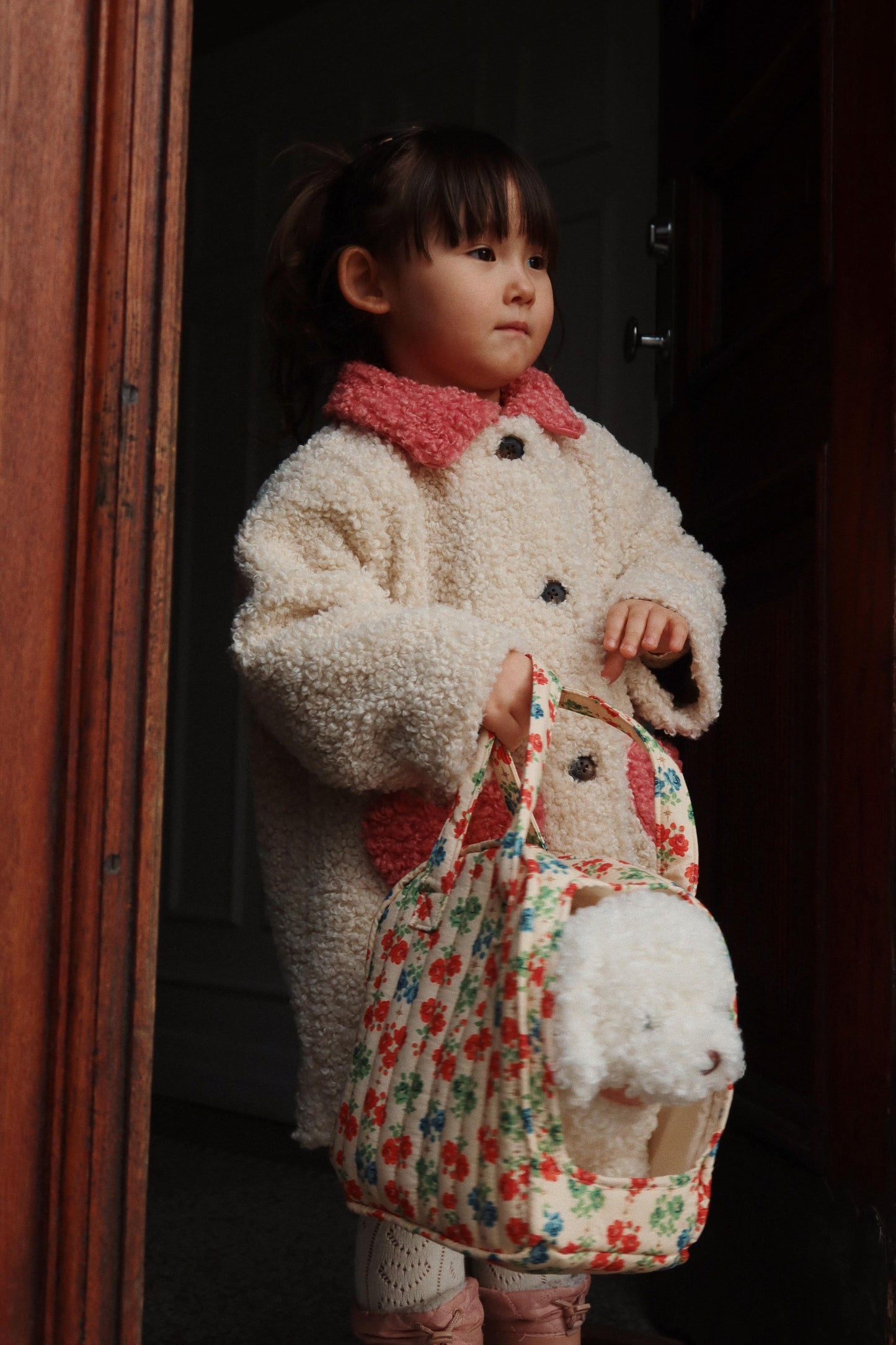 Cappotto teddy Calin, tasche cuori