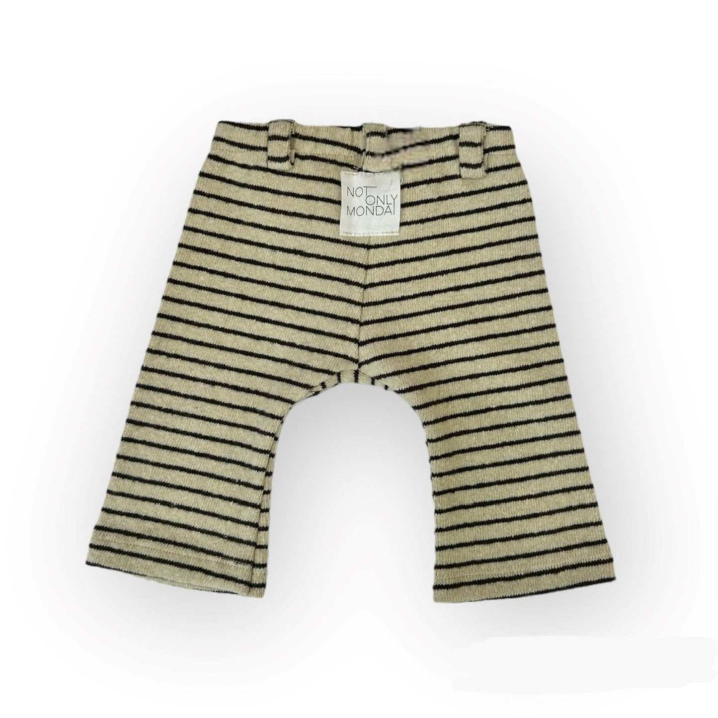 Mocha striped trumpet baby trousers