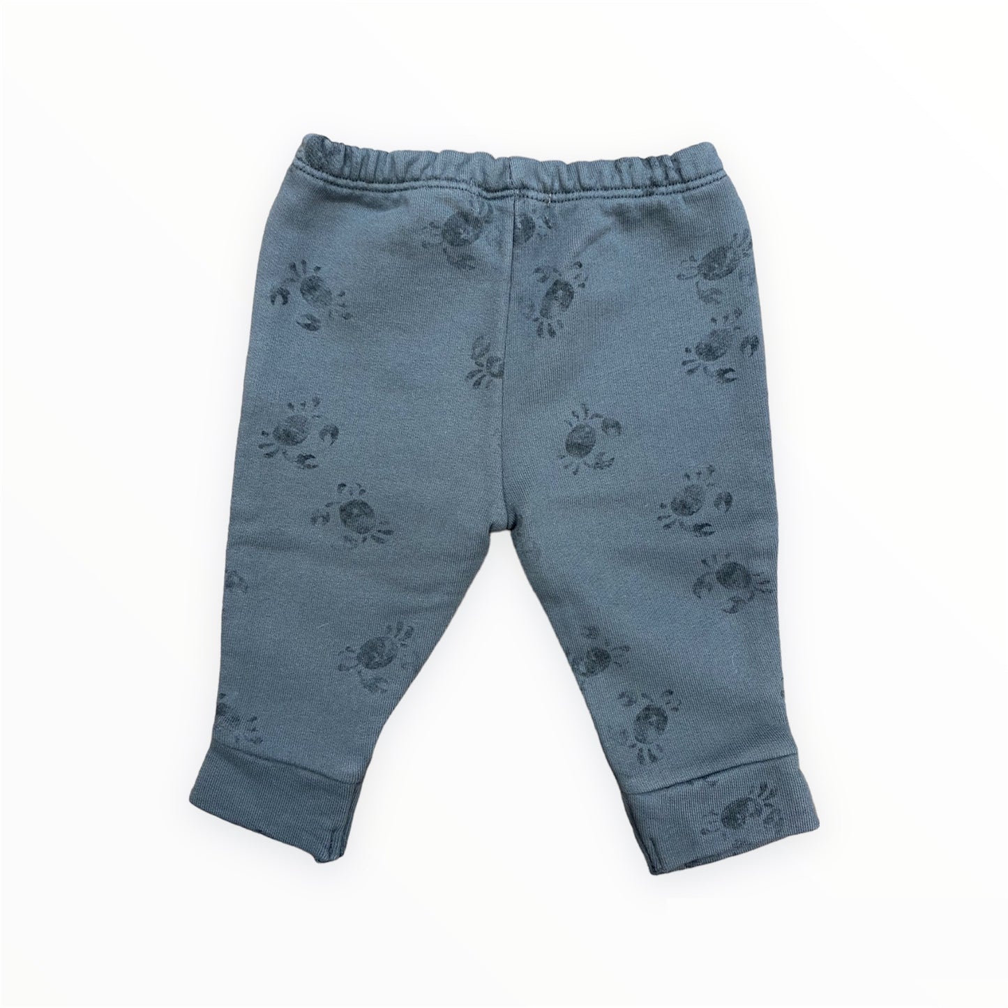 Baby trousers with crab print, organic cotton